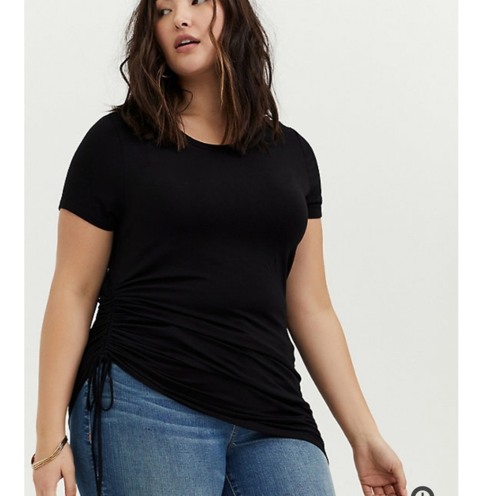 Drawstring side tunic